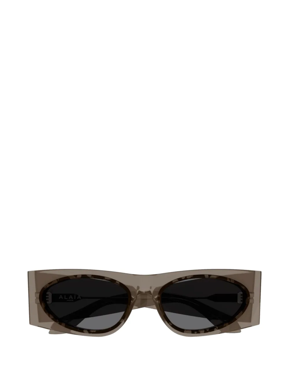 

Геометрические солнцезащитные очки с логотипом Alaia, бежевый