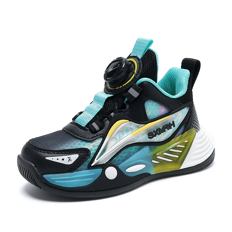 

Нескользящие, амортизирующие, износостойкие, упругие, дышащие беговые кроссовки для детей Binary, sx15329-0 черный синий[unlined mesh breathable]