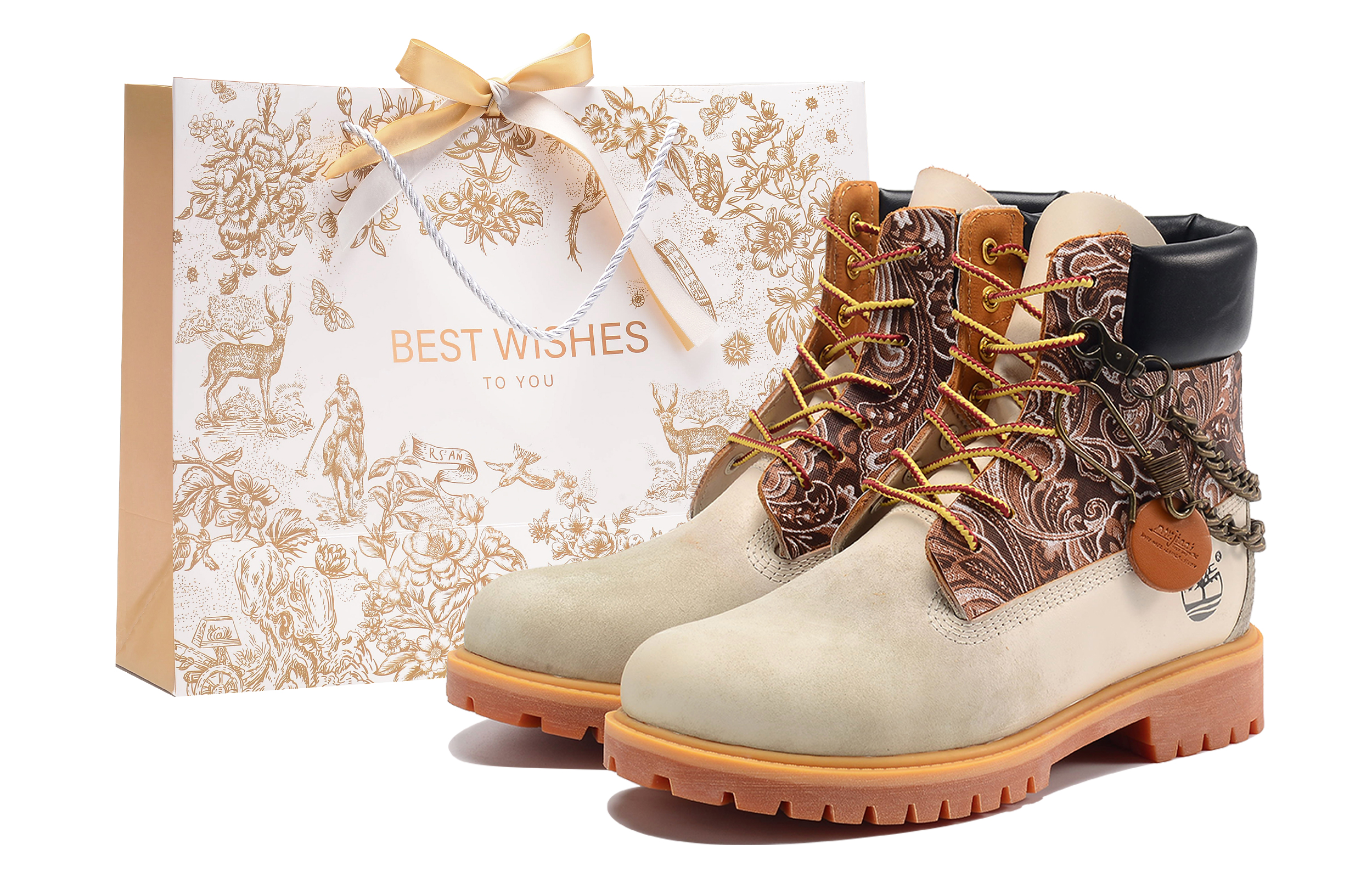 

Ботинки Timberland PREMIUM Warm Wear-Resistant Slip-Resistant, бежевj-коричневый/Пустырь граница
