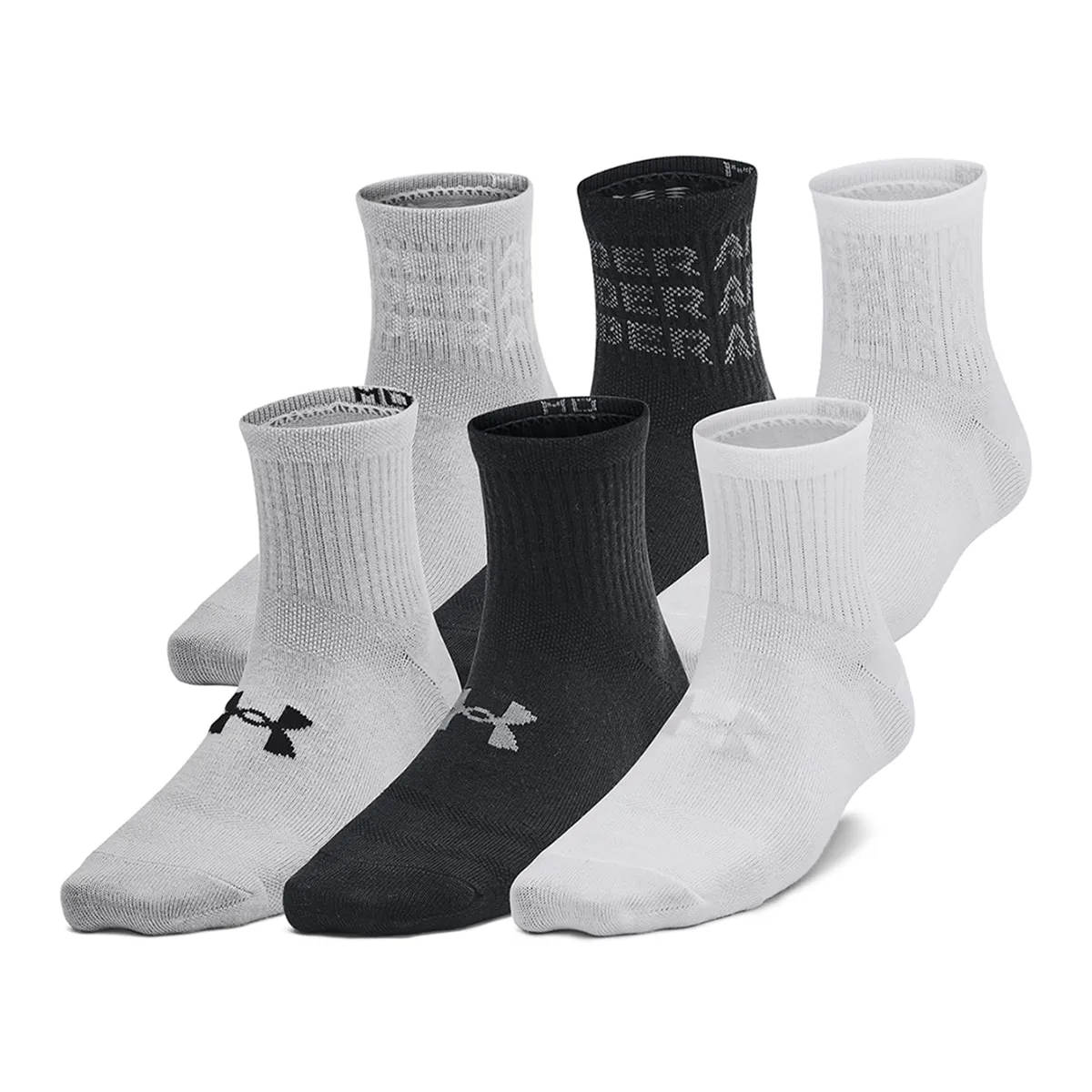

Унисекс носки Yth Essential 6 шт Qtr Under Armour, черный