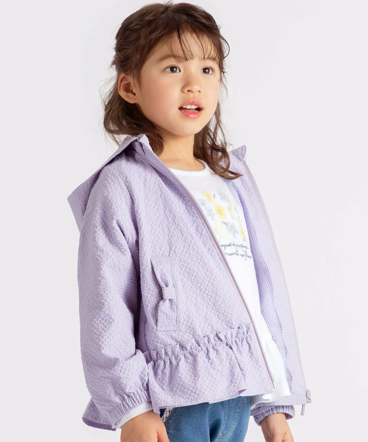Куртка детская с капюшоном BeBe сахарный футбол 90-150 см фиолетовый