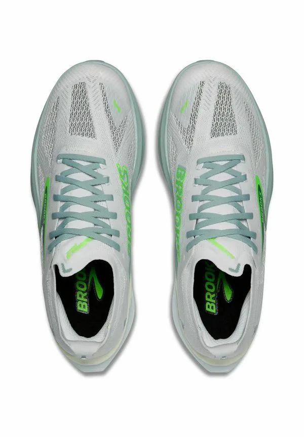 Кроссовки для бега по шоссе hyperion max 3 Brooks, White/Gray/Mist Green — фото 3