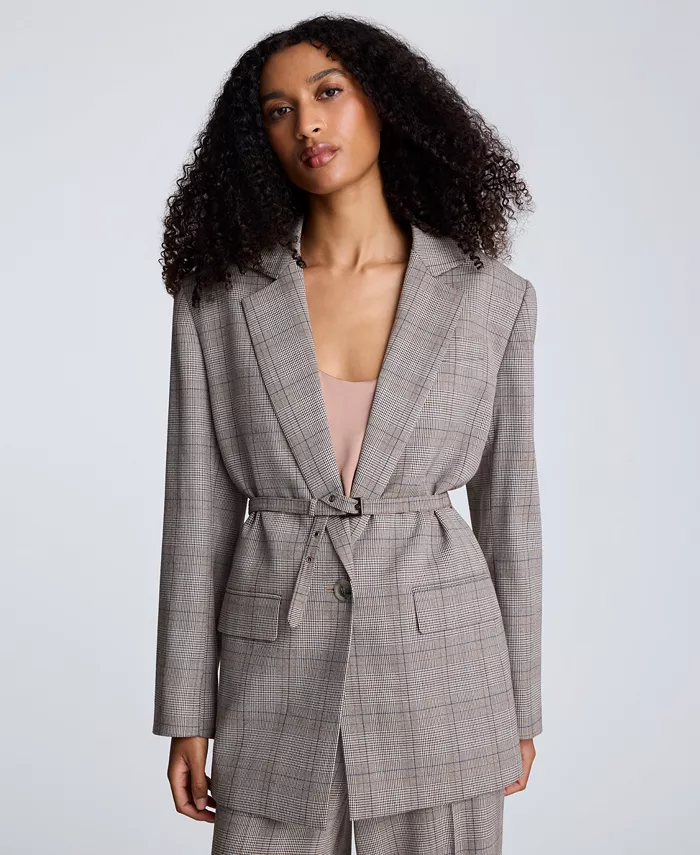 

Женский клетчатый блейзер Kenneth Cole, зеленый
