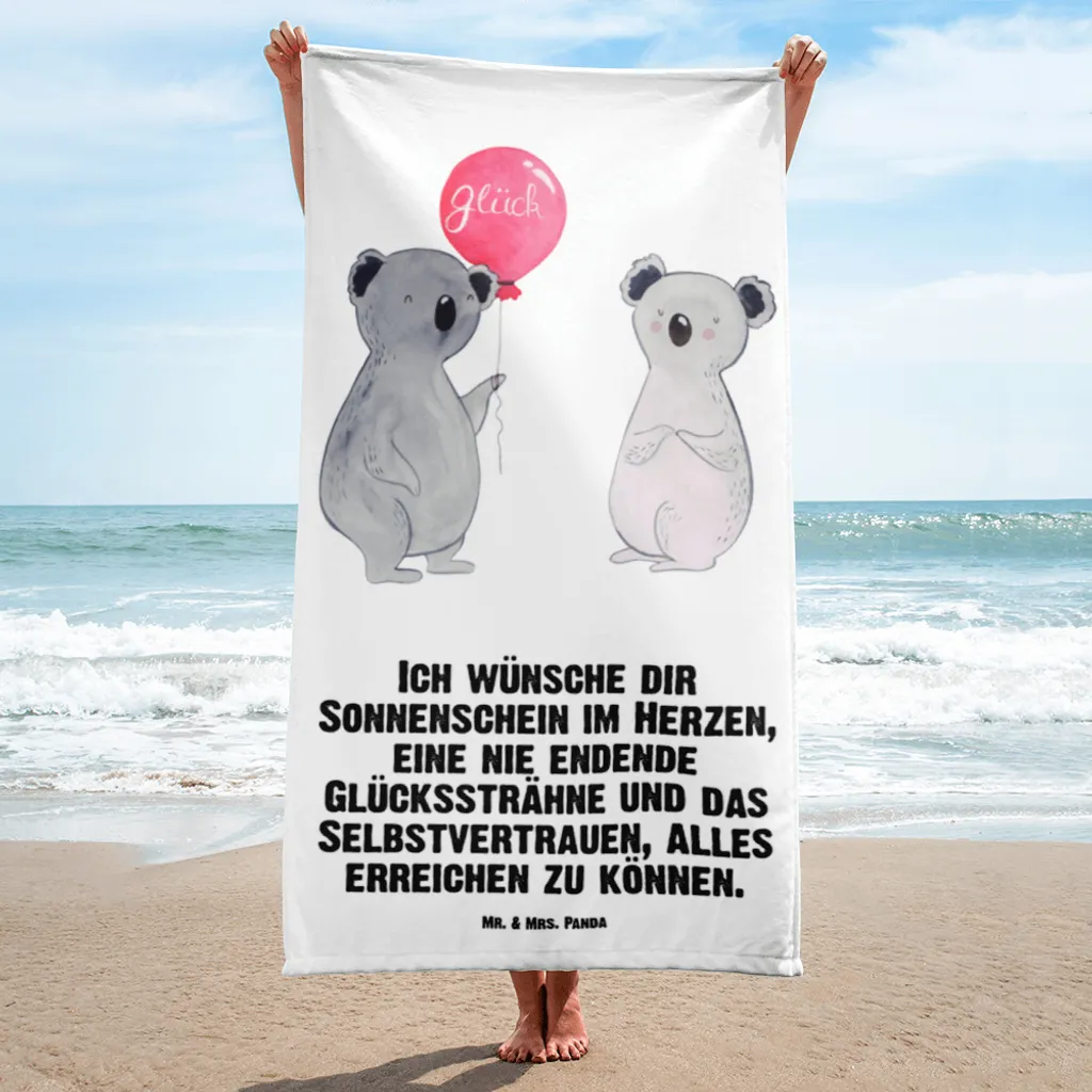 

Пляжное полотенце Mr. & Mrs. Panda, белый