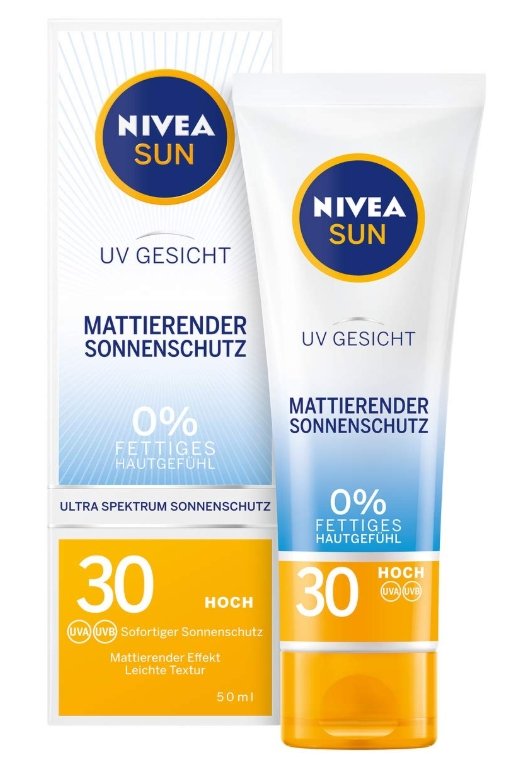 

Nivea Sun, Солнцезащитный крем для лица, SPF 30, 50 мл