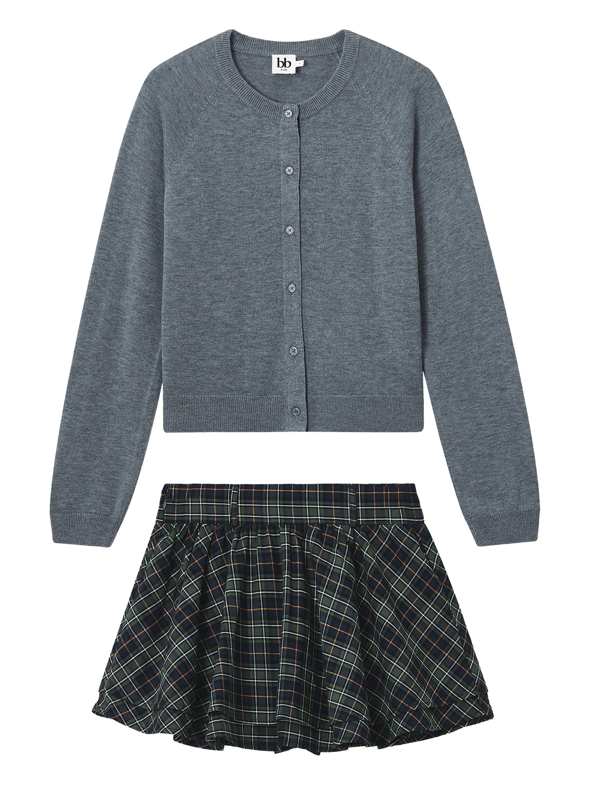 

Комплект из кардигана и юбки B+Ab, серый