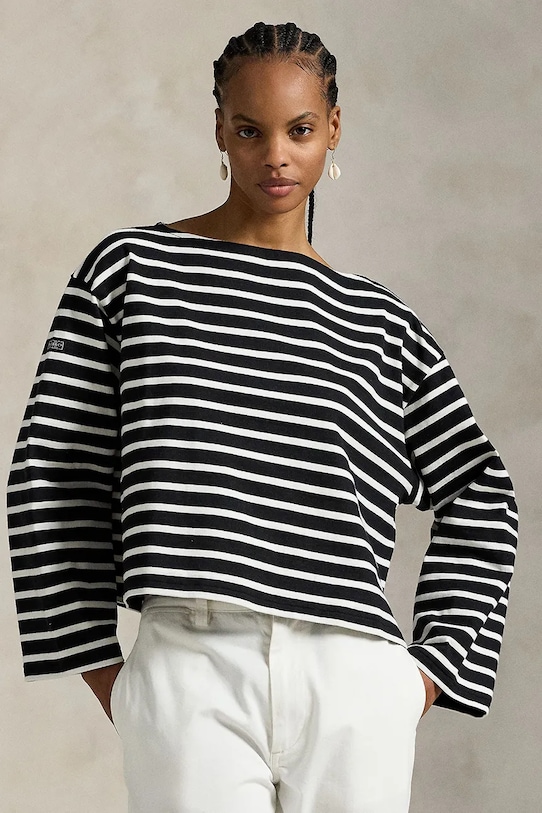 

Хлопковая водолазка Polo Ralph Lauren, черный