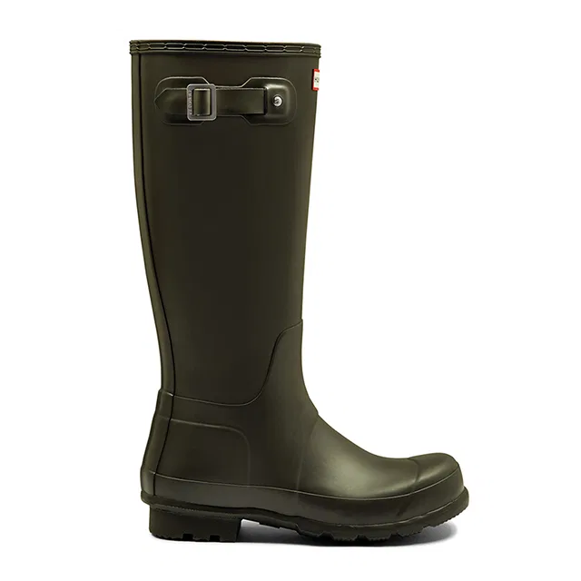 Мужские высокие резиновые сапоги Original Tall, цвет Dark Olive, от Hunter — фото 2
