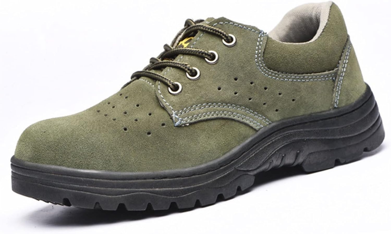 

Защитная обувь для мужчин с стальными носками, кроссовки для работы, легкая рабочая обувь для женщин, дышащие промышленные кроссовки (Цвет: зеленый, Размер: 10 US) Hisxus