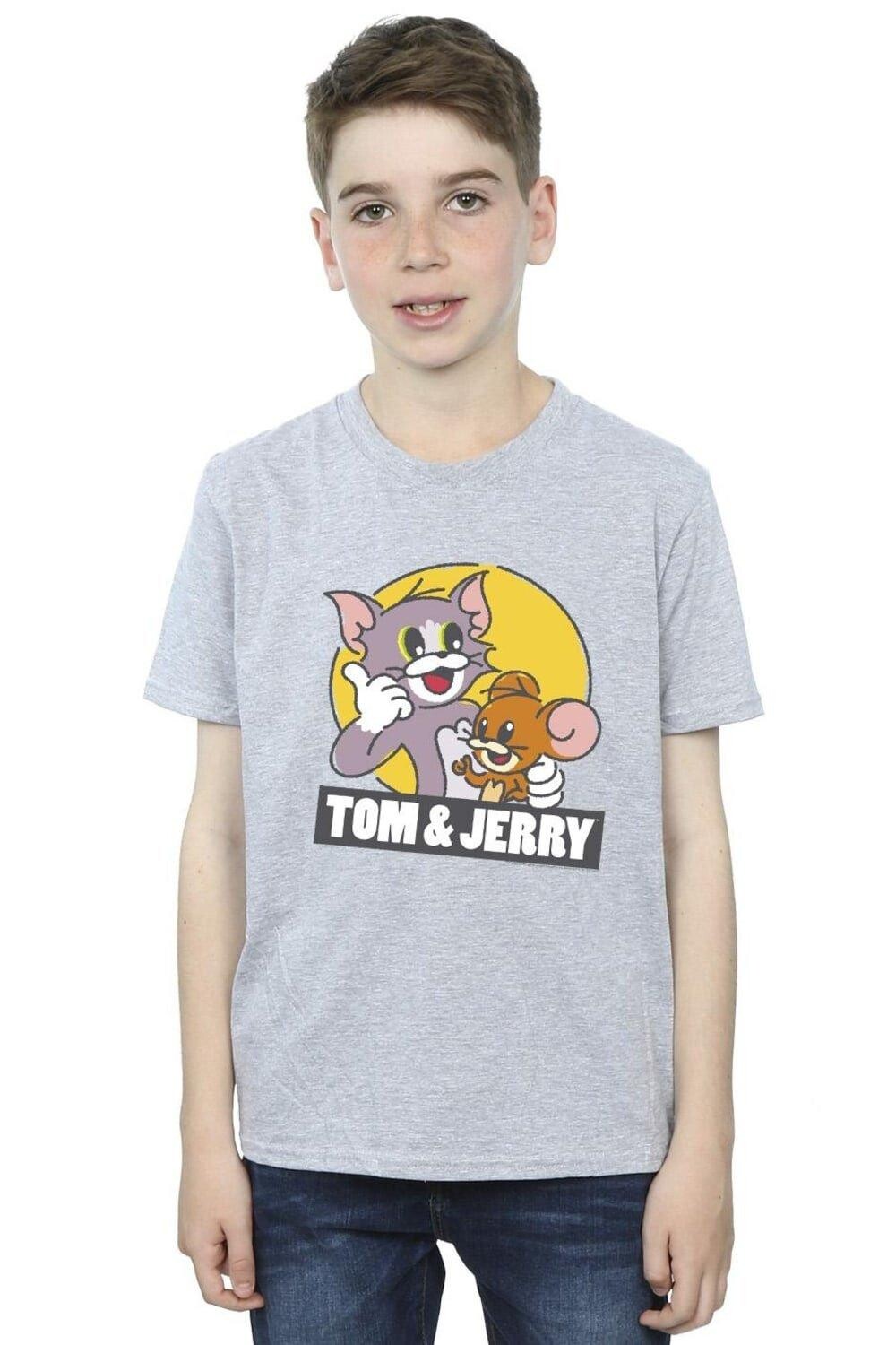 

Футболка с логотипом Sketch Tom & Jerry, серый