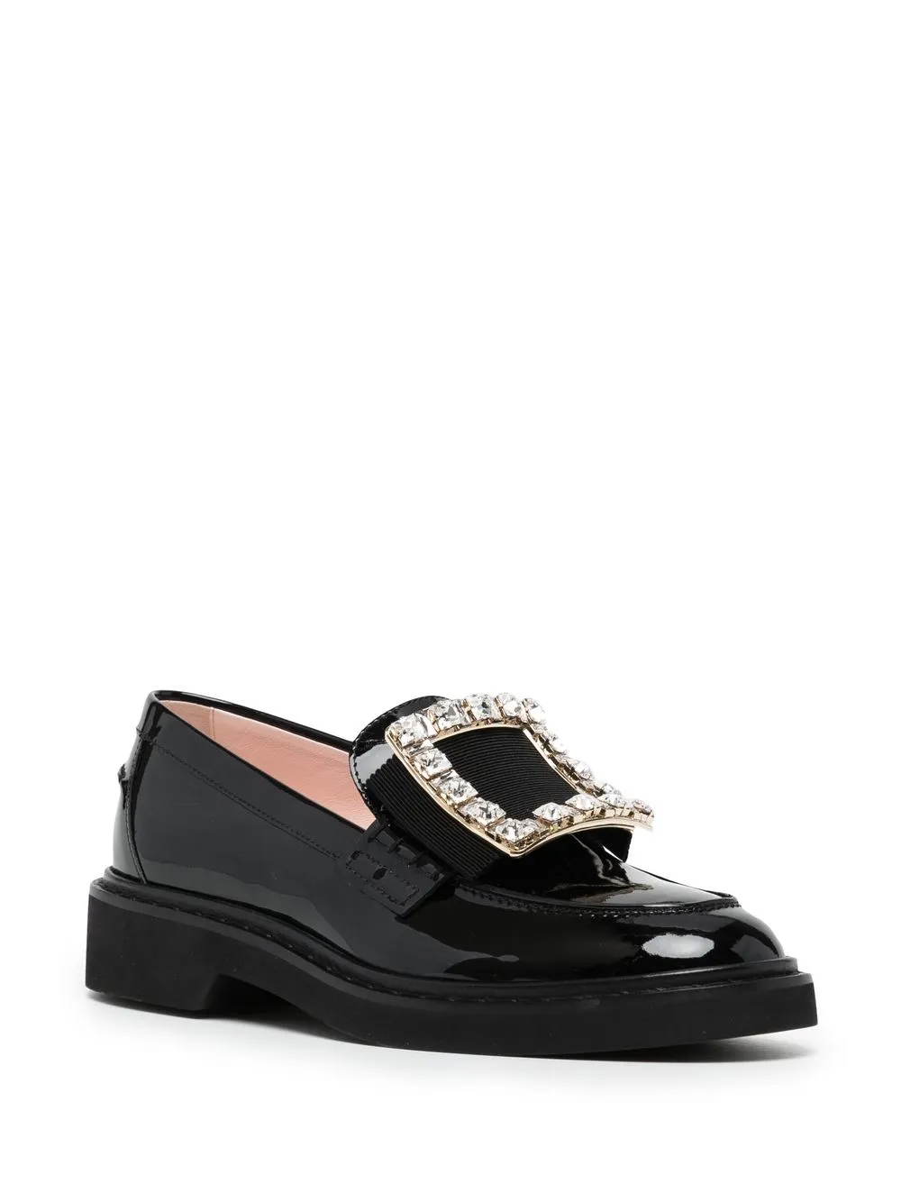 Лакированные лоферы с кристаллами Roger Vivier, черный — фото 2
