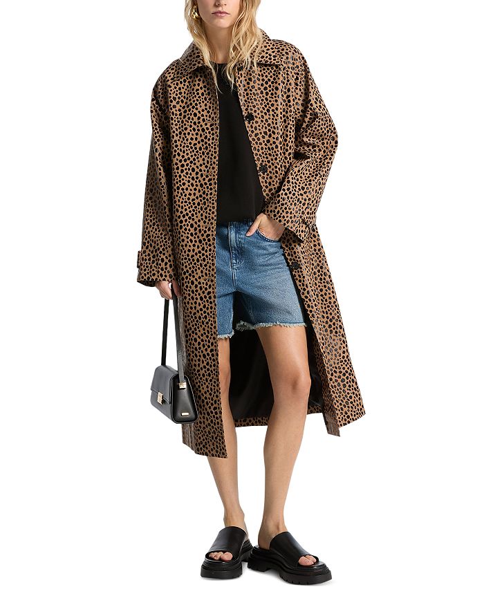 

Пальто из гепарда Balmacaan Michael Kors, коричневый