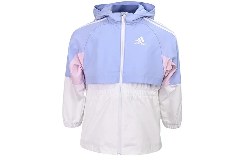 Детская куртка с капюшоном Adidas, синий белый