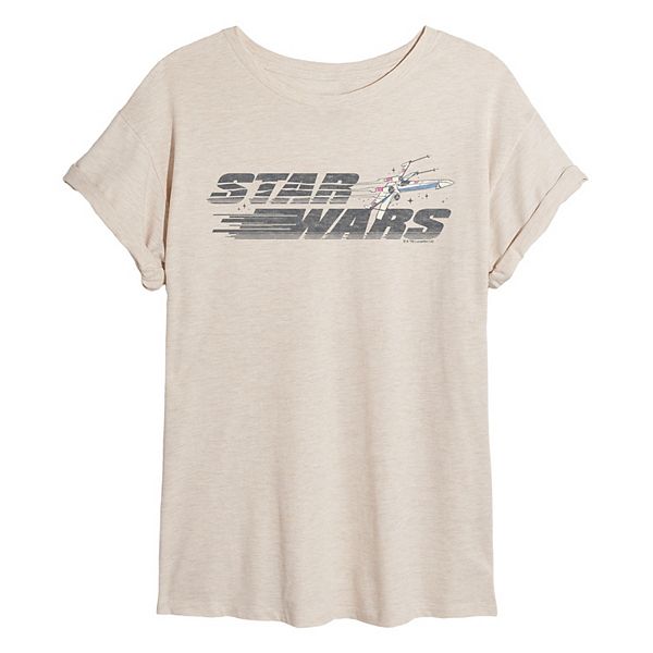 

Футболка Juniors logo x-wing дистресс оверсайз Star Wars, Beige