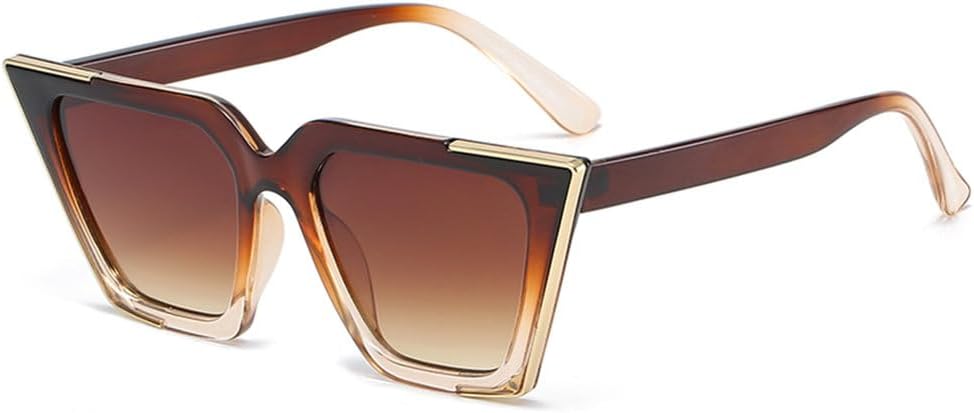 

Модные солнцезащитные очки «кошачий глаз» для женщин, роскошные винтажные очки с градиентным переходом, ретро-солнцезащитные очки «кошачий глаз» для женщин, защита от ультрафиолета UV400 TYUVIVO, Brown