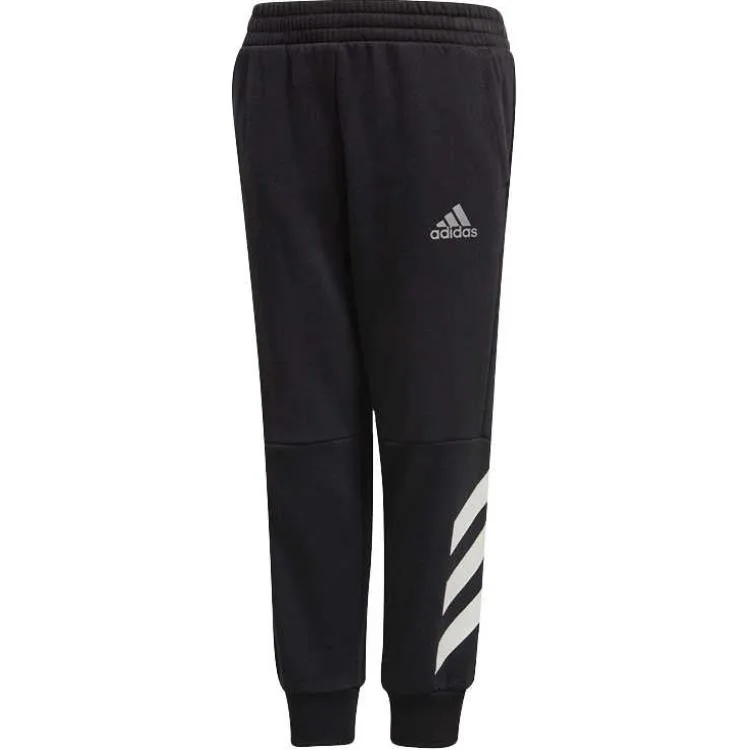 Adidas Детские вязаные спортивные штаны Black для детей 3-7 лет — фото 3