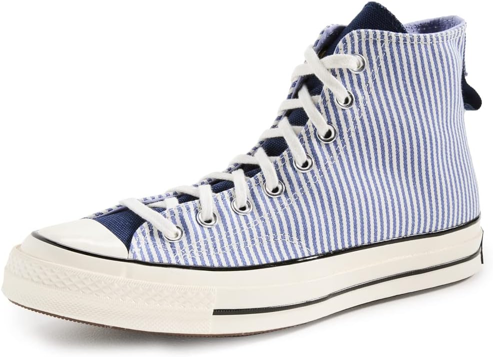 

Converse мужские кроссовки Chuck 70 Hi Hickory Stripe, Washed Indigo/Egret/Black