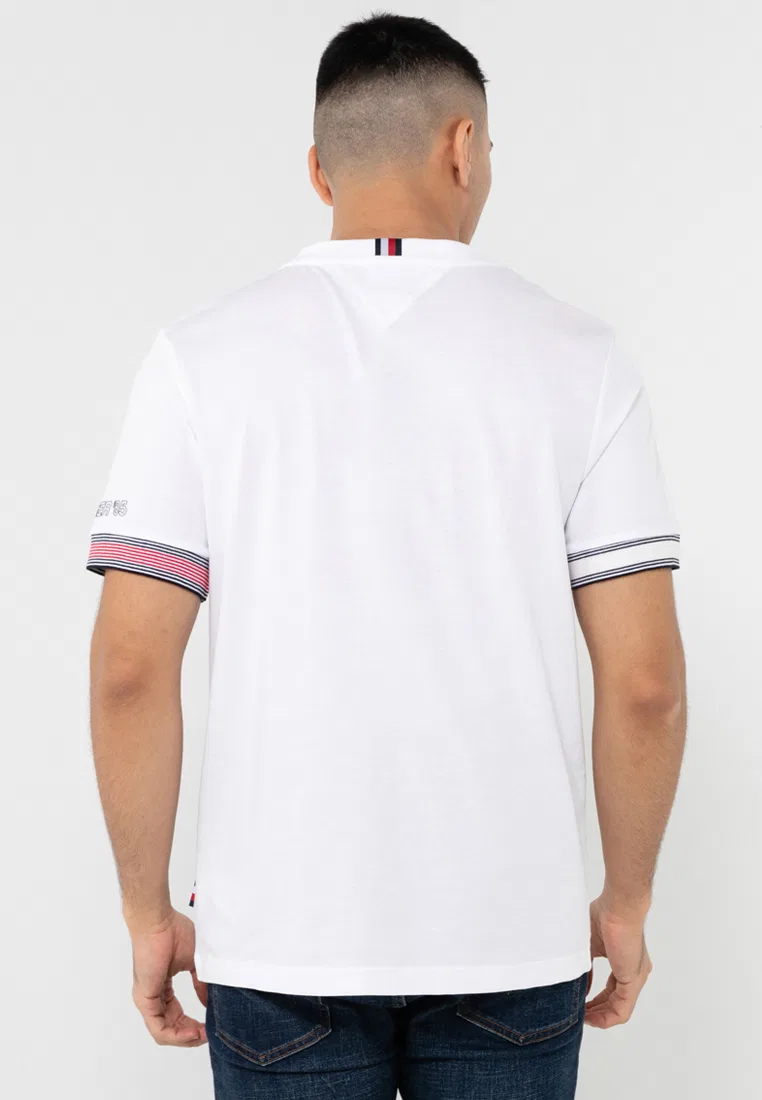 Футболка с флагом на манжете, короткий рукав Tommy Hilfiger, белый — фото 2