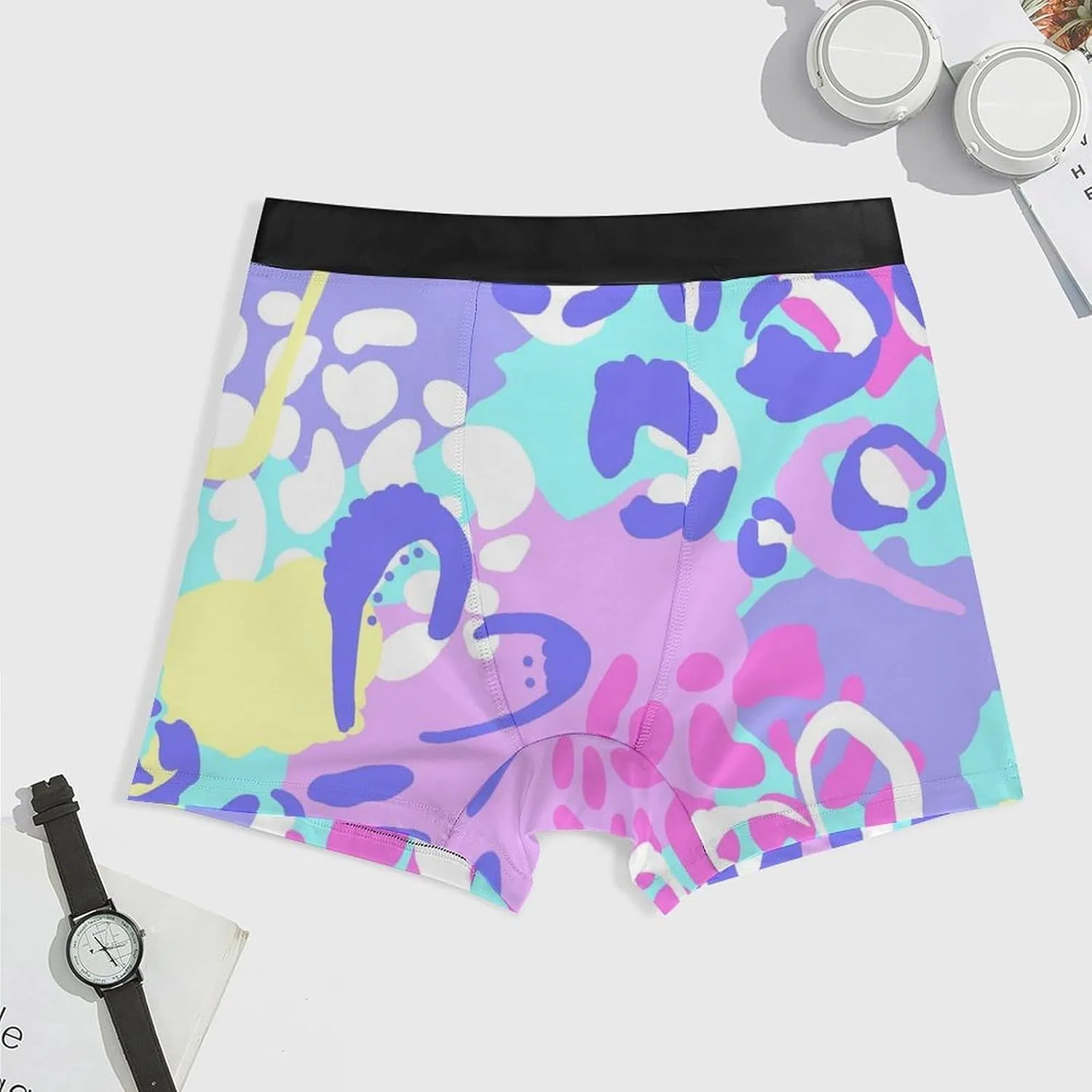 Боксеры с американским флагом, Leopard Print Heart — фото 3