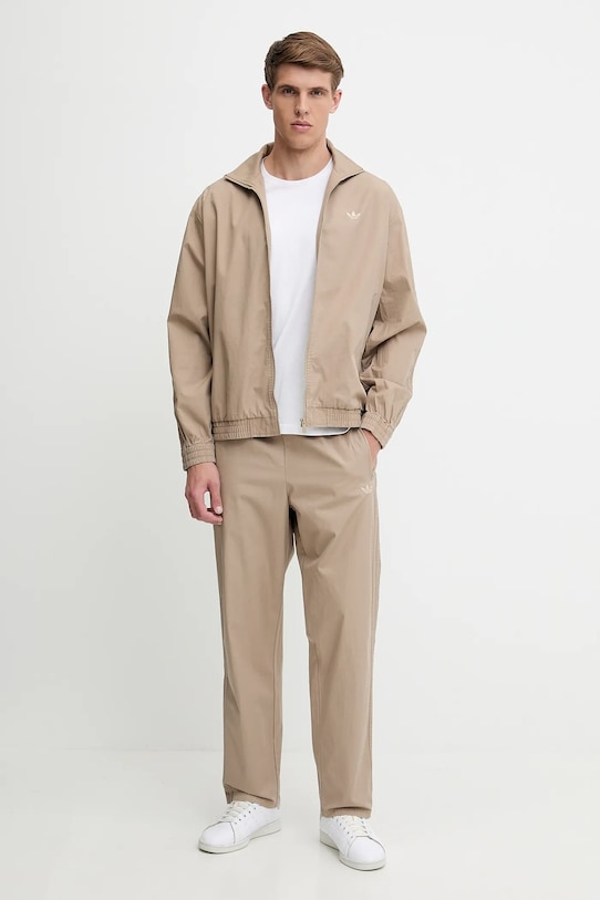 Хлопковые брюки firebird pants Adidas Originals, зеленый — фото 2