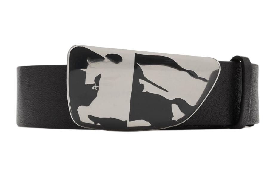 

Кожаный ремень Equestrian Knight Emblem мужской черный ширина 3,5 см Burberry