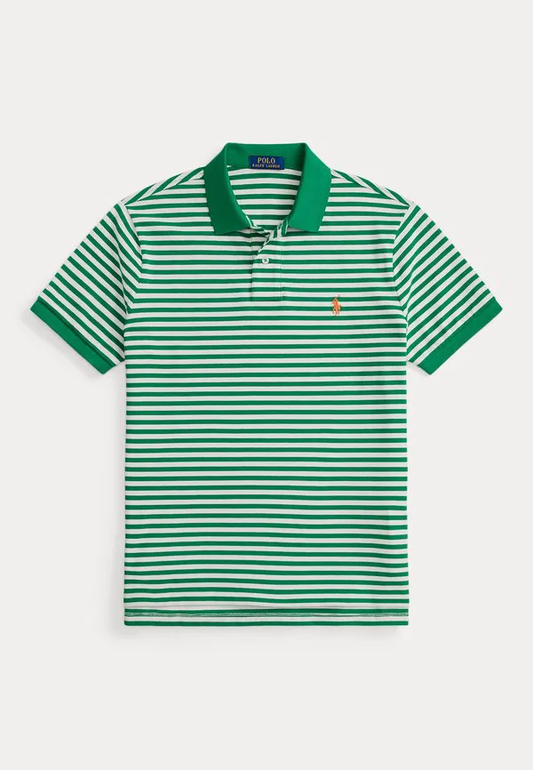 Поло-Рубашка в полоску из сетчатой ткани, приталенного кроя, на заказ. Polo Ralph Lauren, Billiard/White — фото 4
