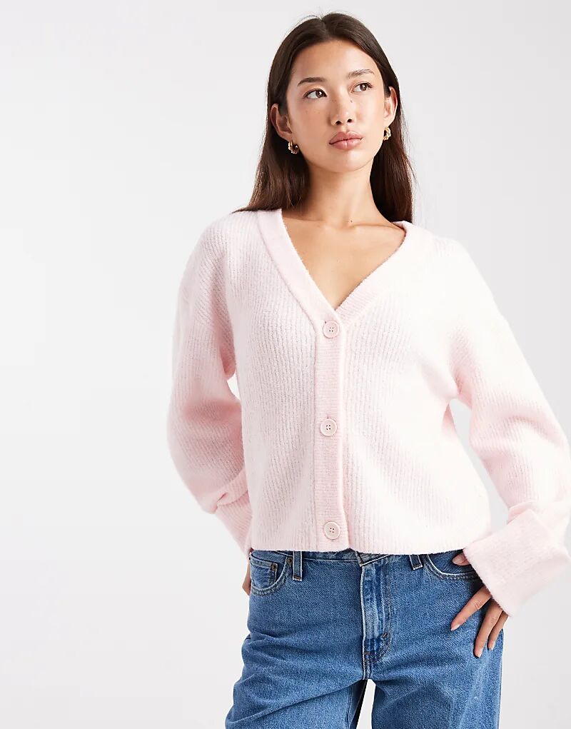 

Кардиган Miss Selfridge с широкими манжетами и V-образным вырезом нежно-розового цвета
