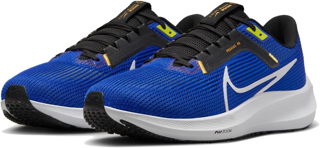 Кроссовки Nike Zoom Pegasus 40 унисекс, белый/черный/синий — фото 4