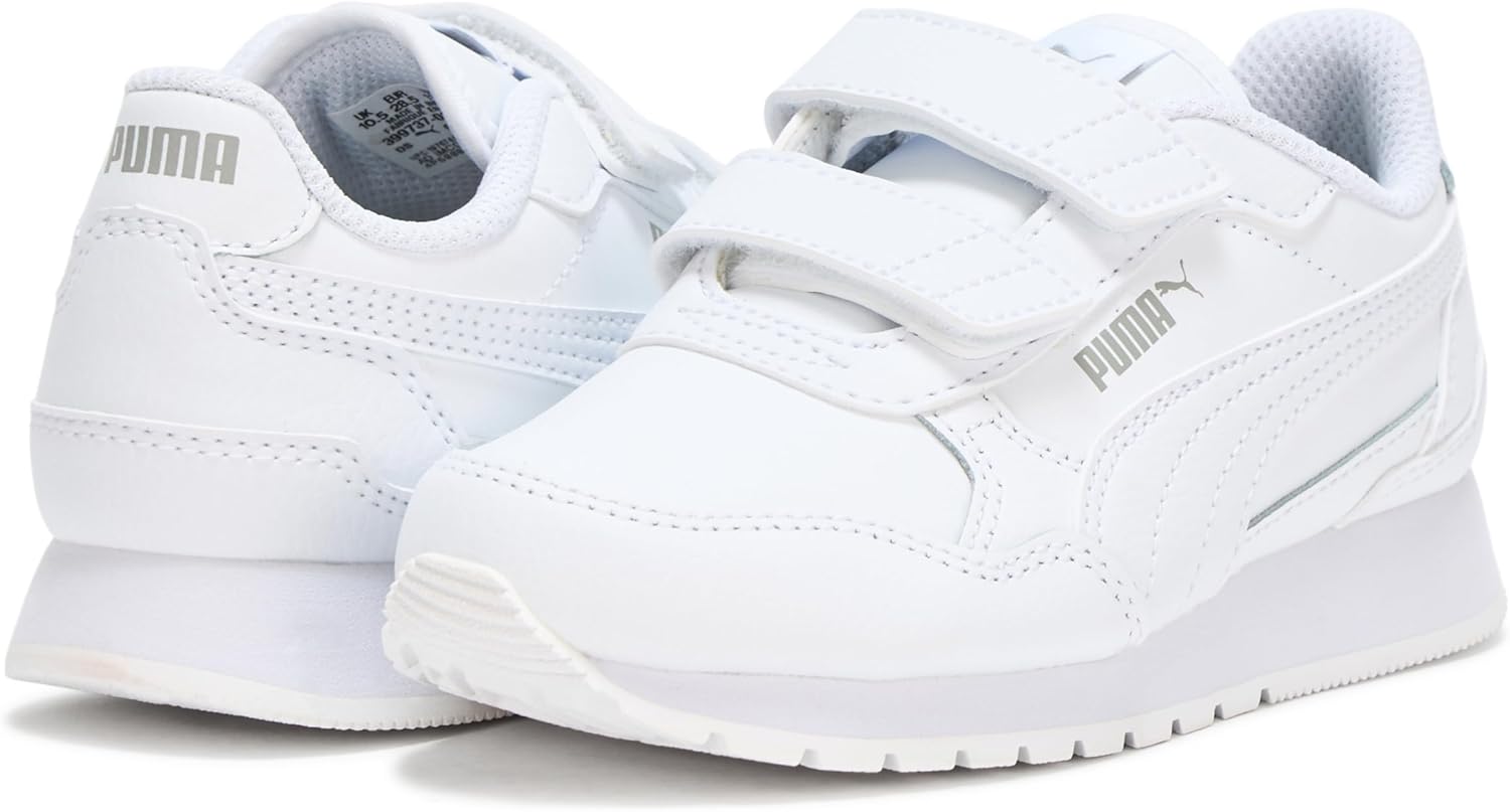 Кроссовки Puma St Runner унисекс-детские на липучке, Puma White-puma White-gray Echo — фото 3