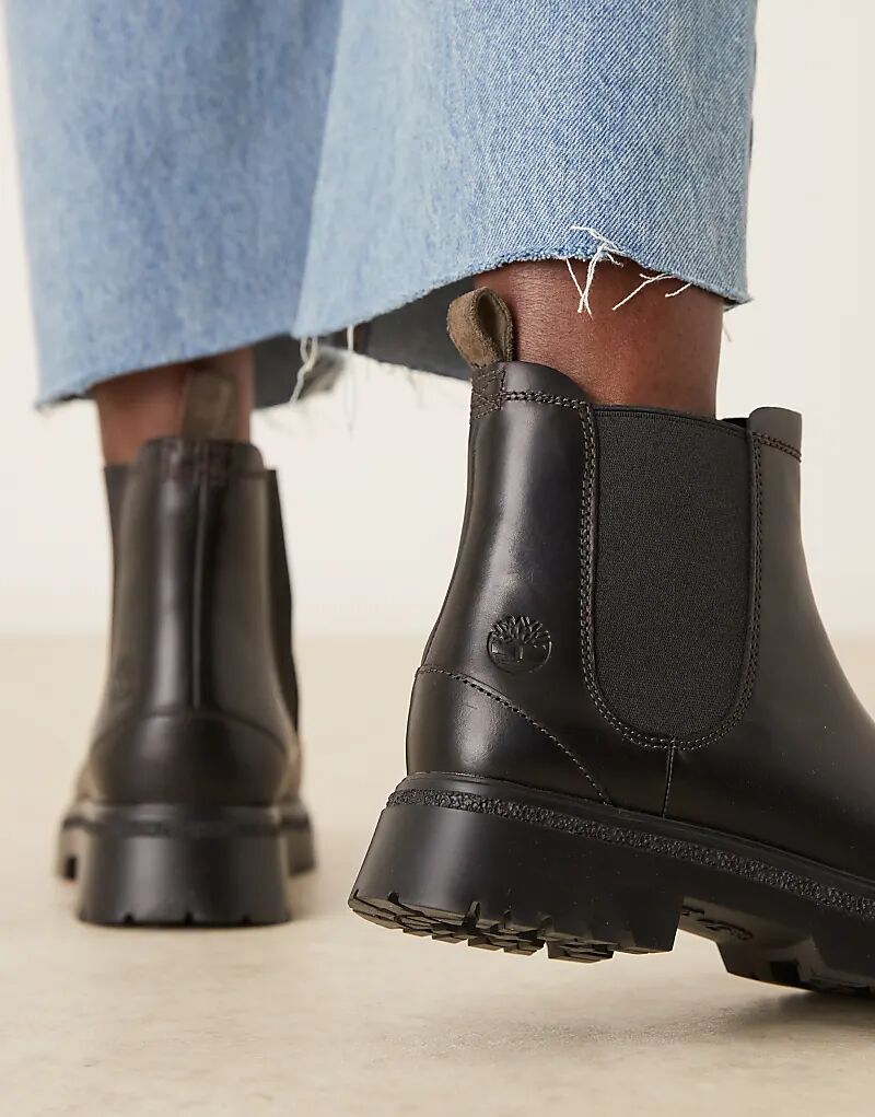 Ботинки челси Timberland Cambria Valley на массивной подошве из черной кожи — фото 2