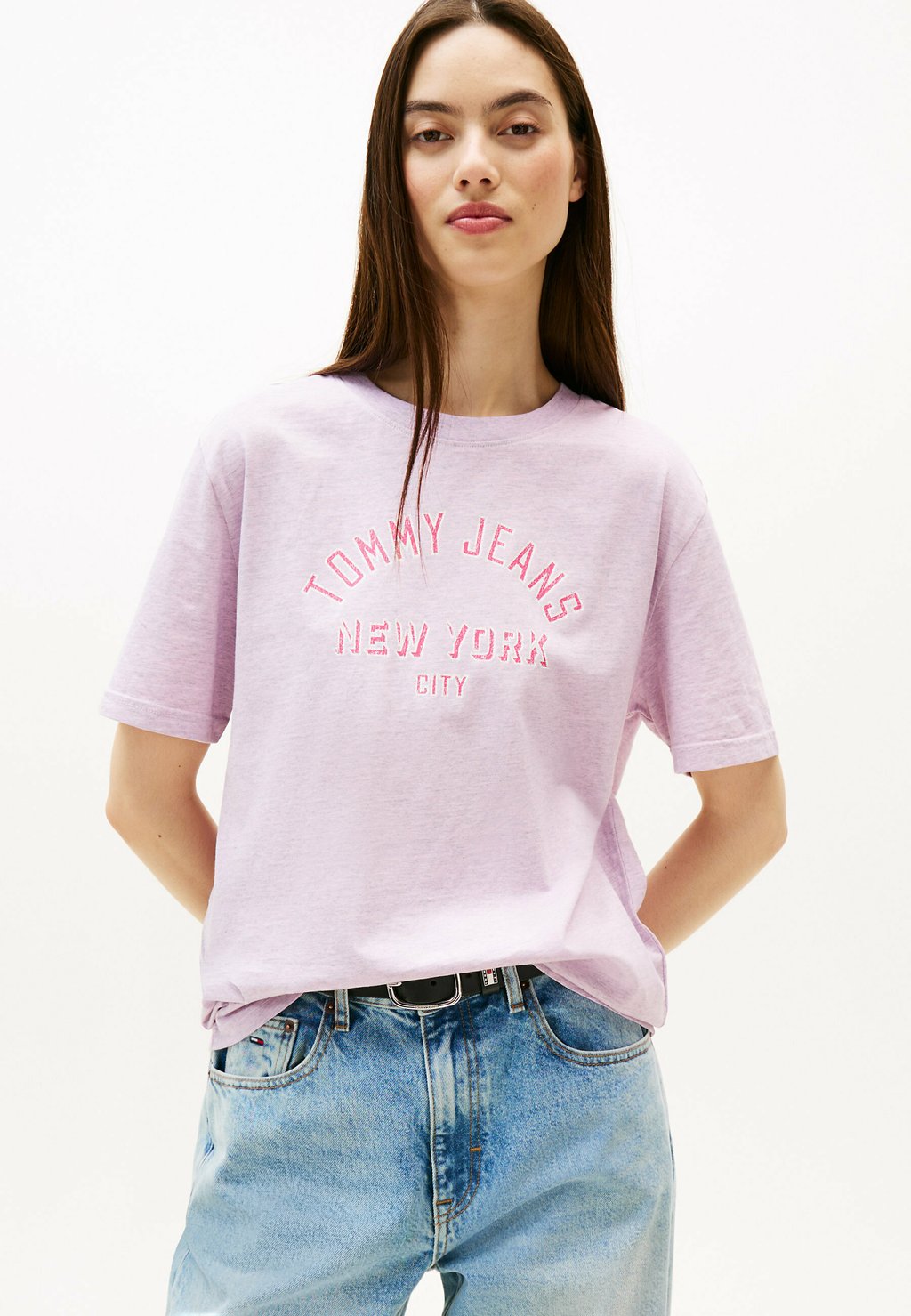 

Футболка с принтом VARSITY RELAXED Tommy Jeans, фуксия