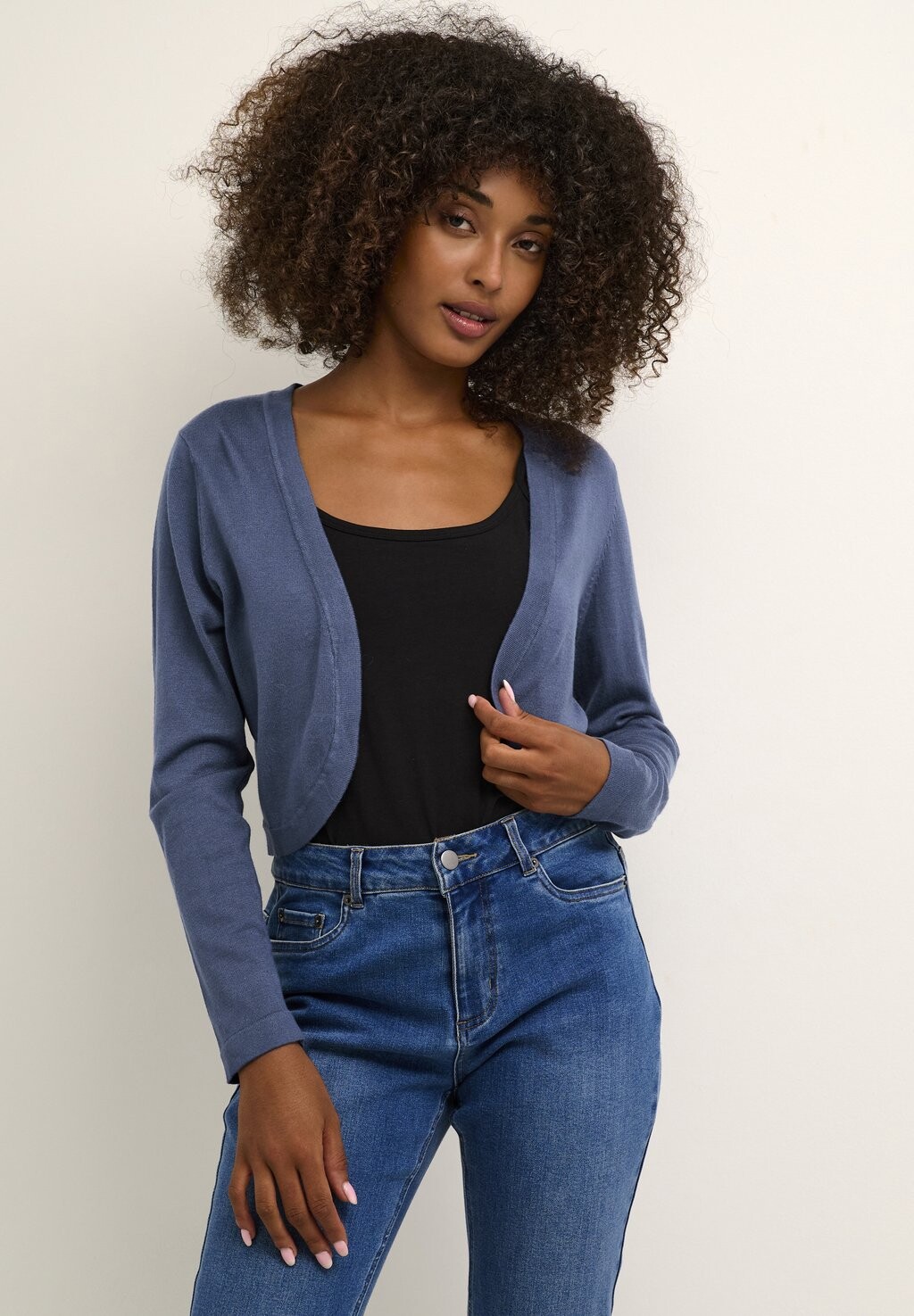 

Кардиган Astrid Bolero Kaffe, цвет vintage indigo