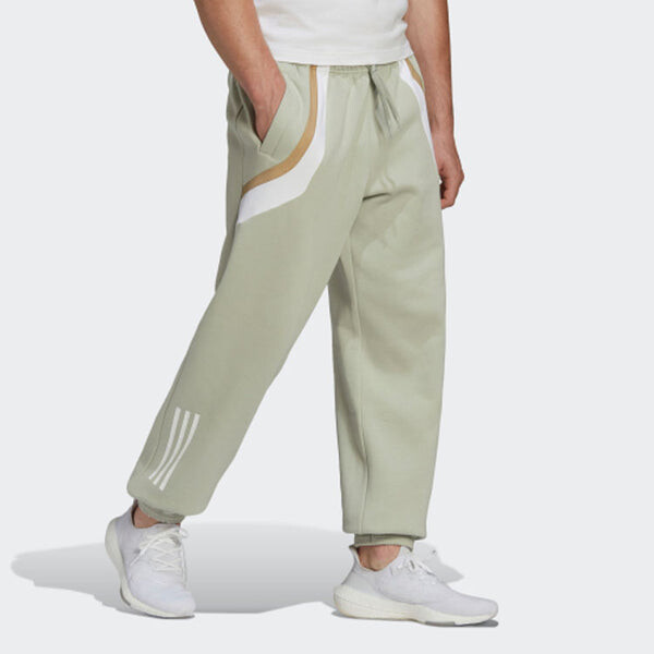 Спортивные штаны Men's adidas Contrasting Colors Pattern Lacing Casual Sports Pants/Trousers/Joggers Green, зеленый — фото 4