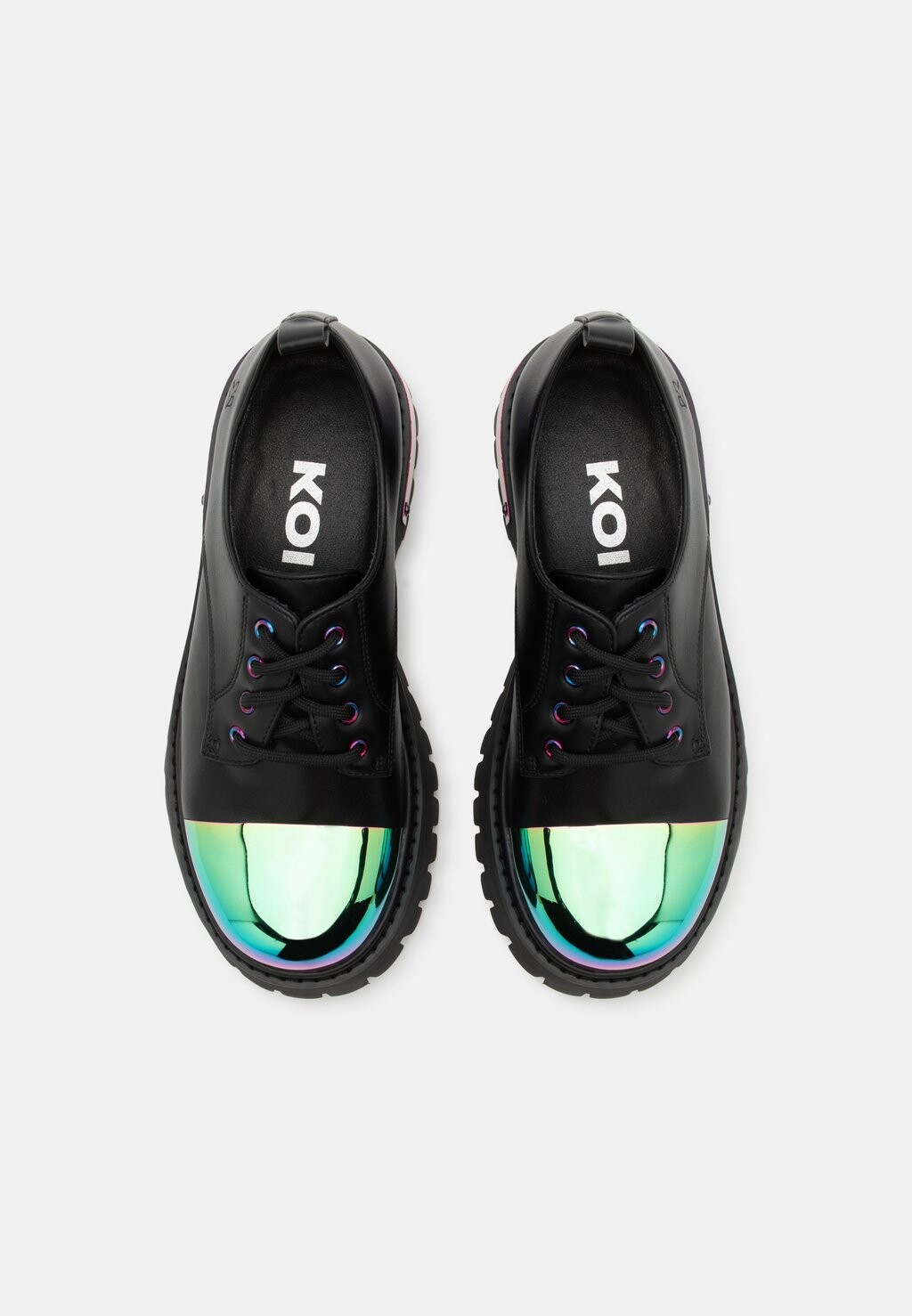 Ботинки SHELOB RAINBOW METAL TOE CAP LACE UP SHOES Koi Footwear, черный — фото 2