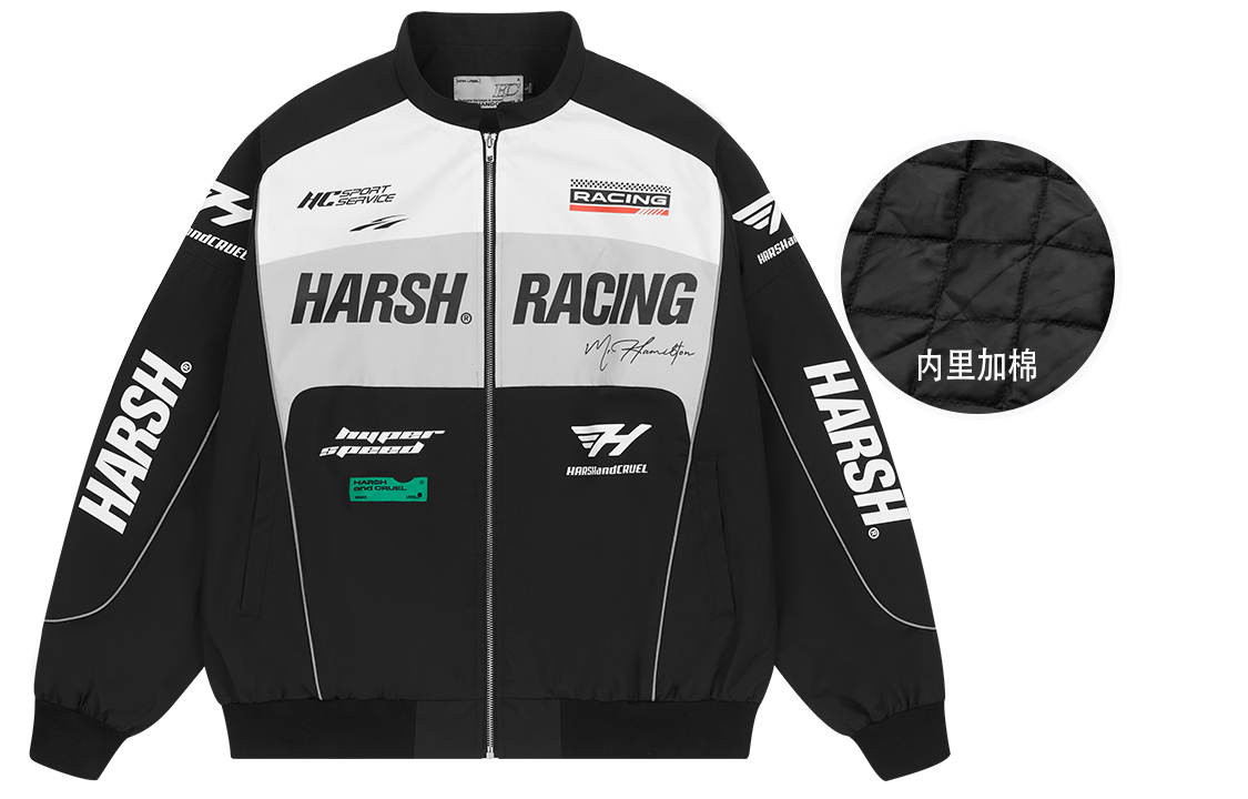

HARSH AND CRUEL Куртка Unisex, Black (Lining Padded)