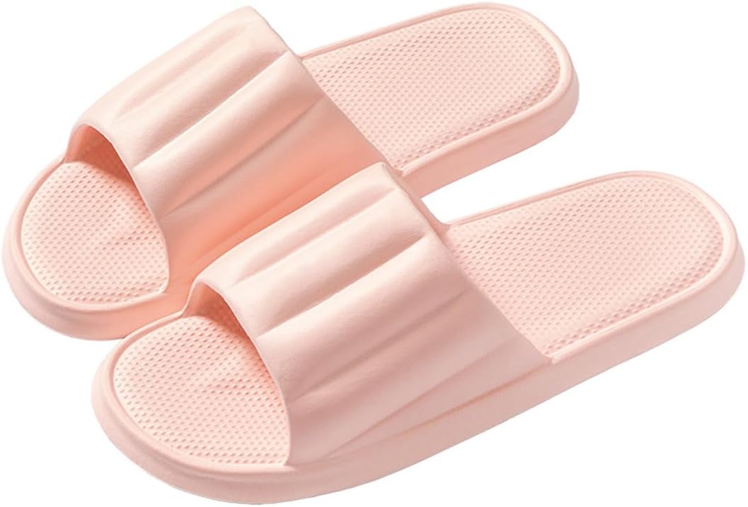 

Унисекс шлепанцы Rojeam с противоскользящей подошвой, быстро сохнущие, для душа, дома, ванной, сада и бассейна, розовый