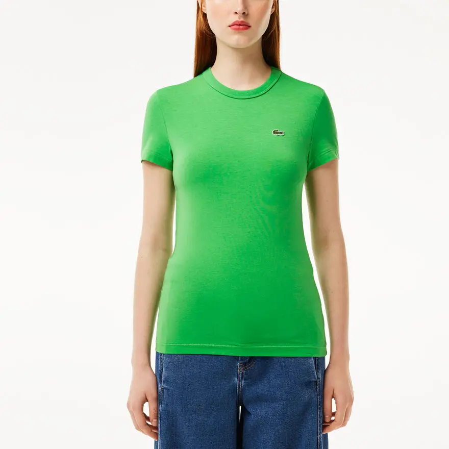 Футболка LACOSTE с аппликацией логотипа, зеленый — фото 3