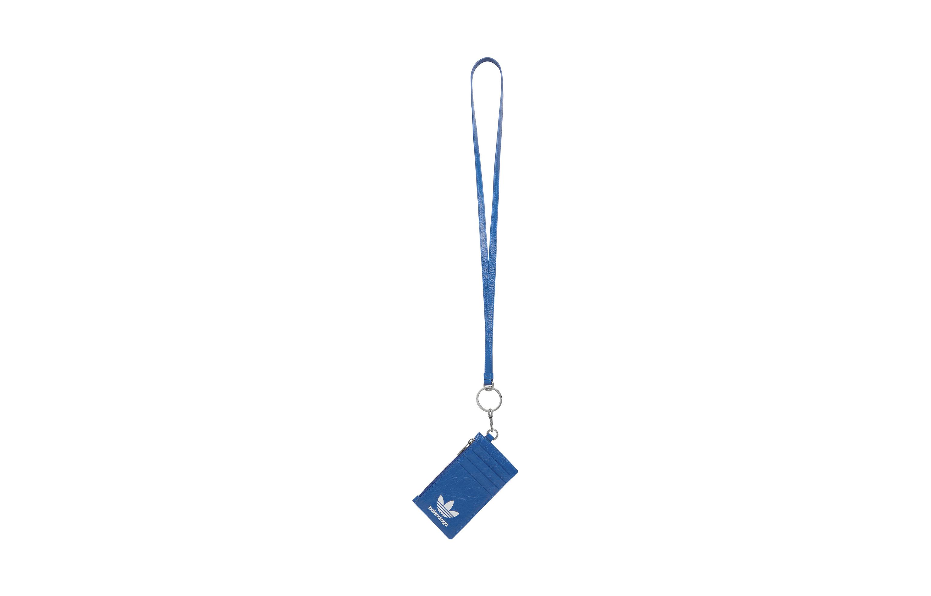 Balenciaga Кардхолдер Adidas Collaboration Sheepskin Unisex Blue/White — фото 3
