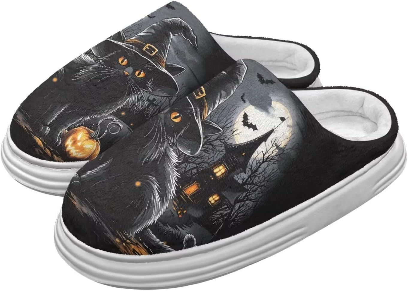 

Домашние тапочки Chririnla для женщин и мужчин с эффектом памяти, толстая EVA подошва, мягкие, без застежки, противоскользящие, уютные, для дома и улицы, черный