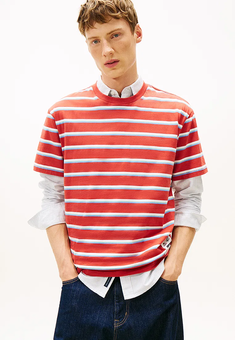 Футболка с коротким рукавом Relax Label Tee, Tommy Jeans Tommy Hilfiger, красный