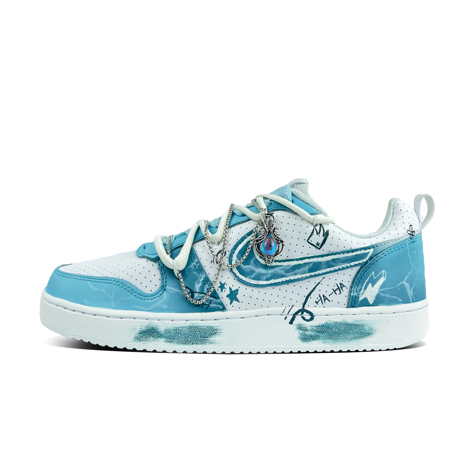 

Кроссовки Nike Court Borough Skateboarding Shoes Men Low-top Blue, голубой, Синий, Кроссовки Nike Court Borough Skateboarding Shoes Men Low-top Blue, голубой