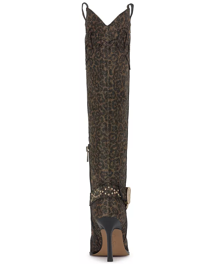 Женские ковбойские сапоги Kenzin Tall Western с пряжкой Jessica Simpson, мультиколор — фото 3