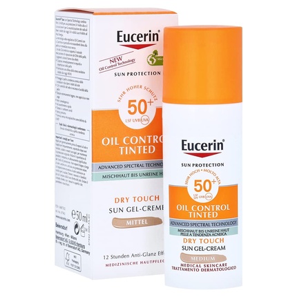 

Тональный гель-крем для лица Sun Oil Control Spf50+ Medium, Eucerin