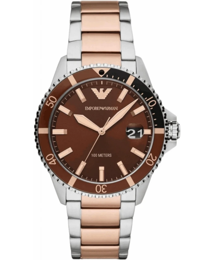 

Мужские часы из нержавеющей стали цвет серебра. Emporio Armani, серый