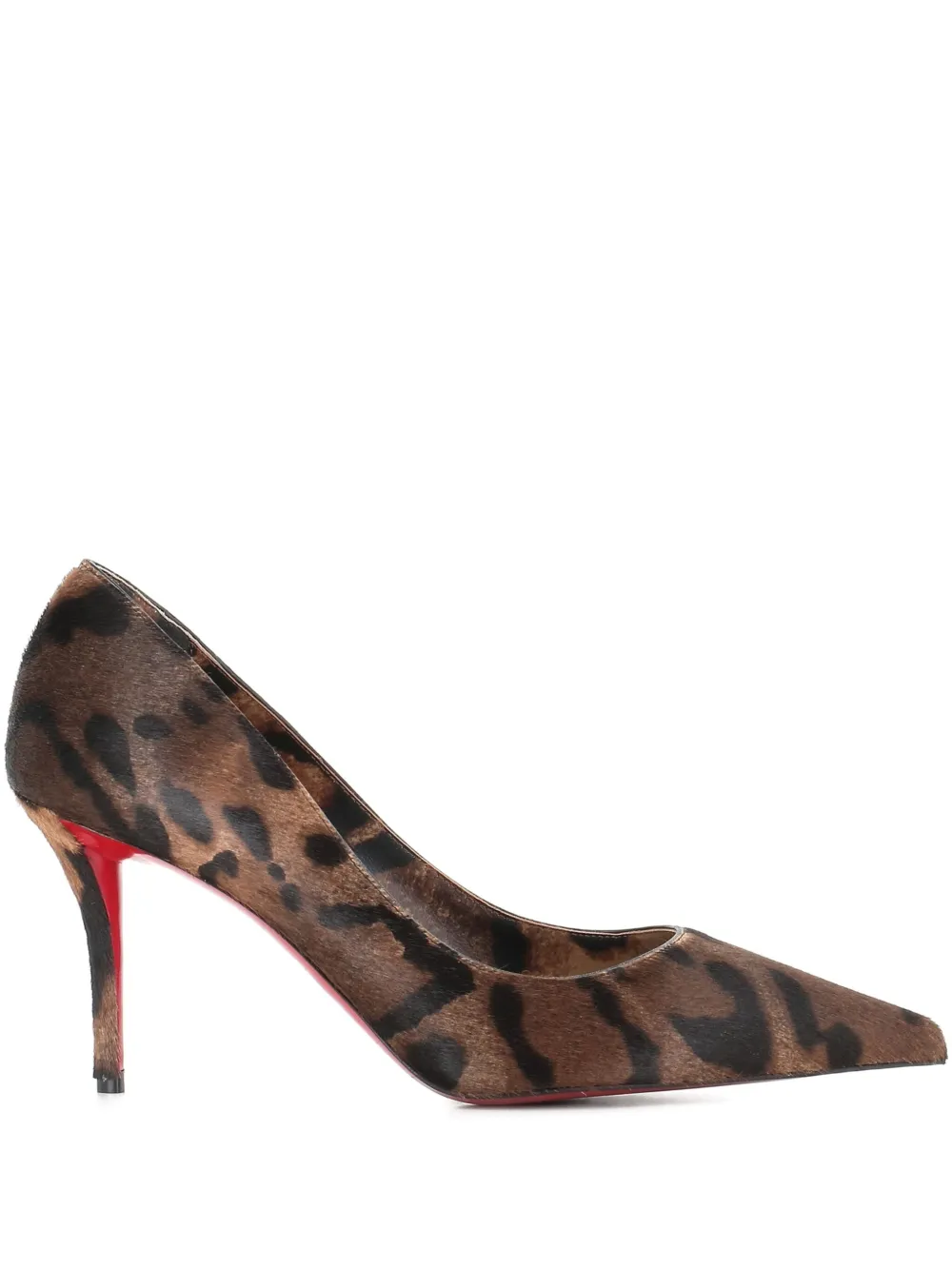 Туфли-лодочки на шпильке с леопардовым принтом Christian Louboutin, коричневый