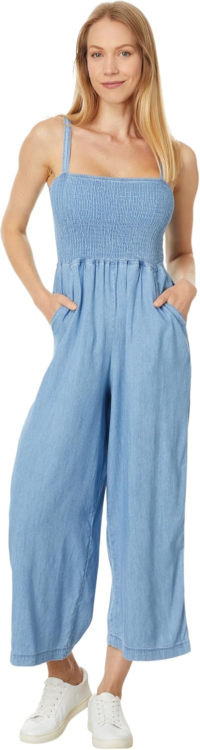 

Женский комбинезон Tommy Hilfiger из шамбре со сборками, Light Benson