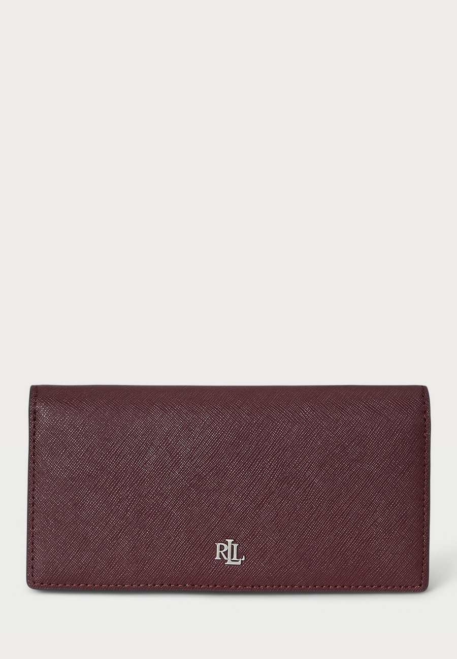 

Кошелек Lauren Ralph Lauren CROSSHATCH LEATHER SLIM WALLET, Dark Garnet/Bordeaux