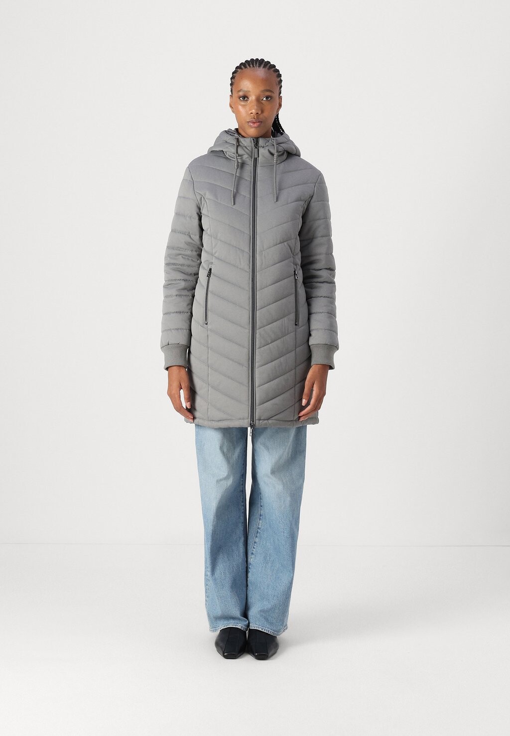 

Зимнее пальто JDYEBONIE LONG HOOD JACKET JDY, серый