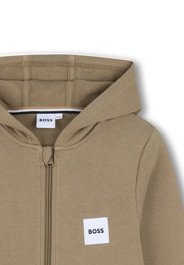 Детская подростковая кофта с капюшоном на молнии Boss Kidswear, темно-серый — фото 4