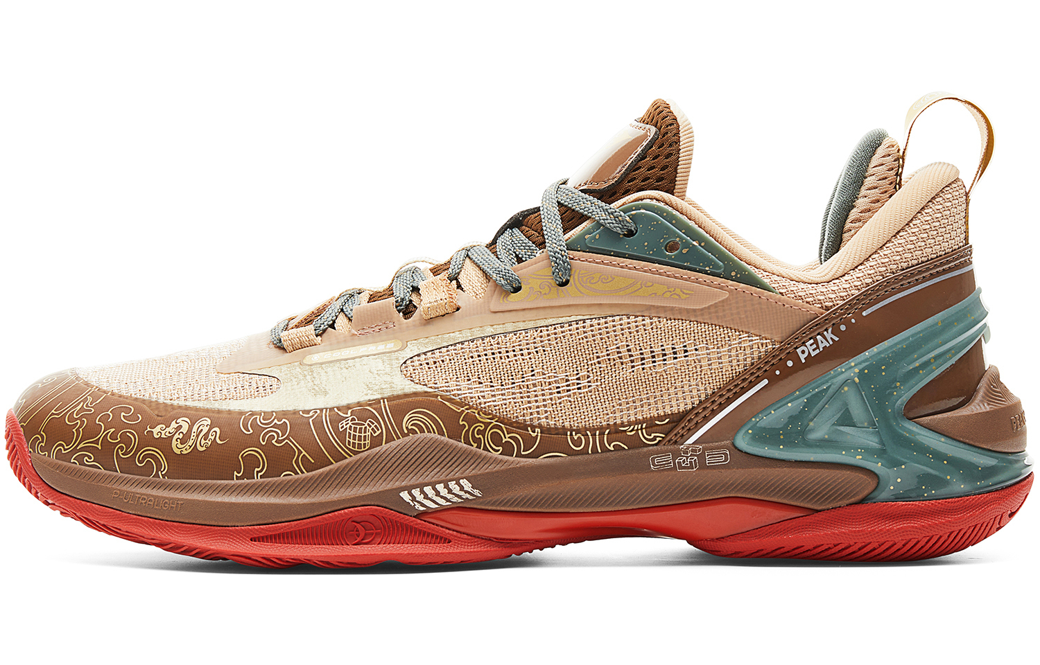 

Гоучуан Серия Баскетбольные кроссовки мужские низкие Желтый Песок и Грязь PEAK, Медная инкрустация